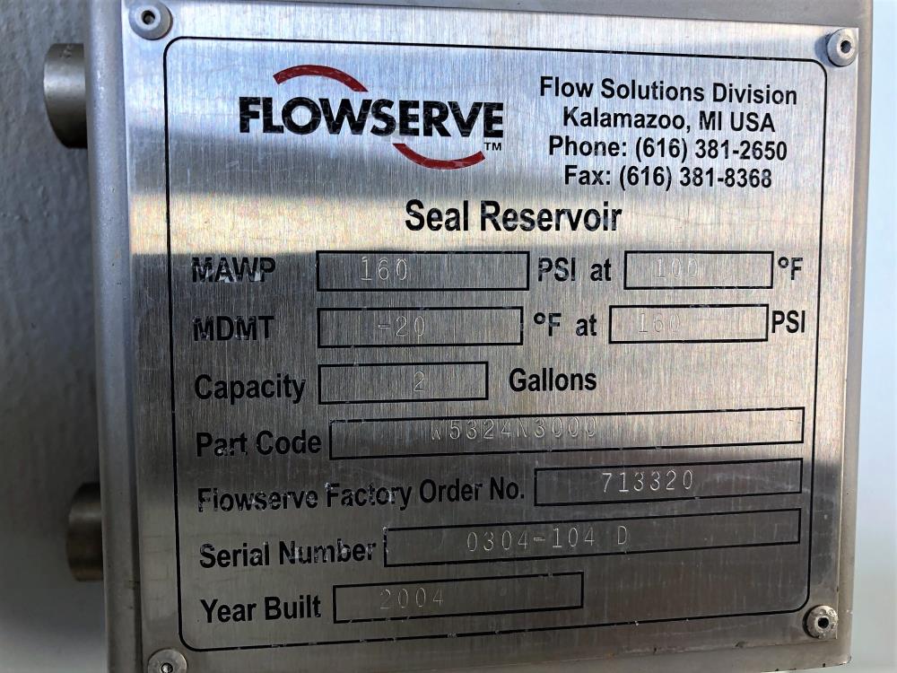 Flowserve 2-Gallon Stainless Steel Seal Reservoir W5324N3000